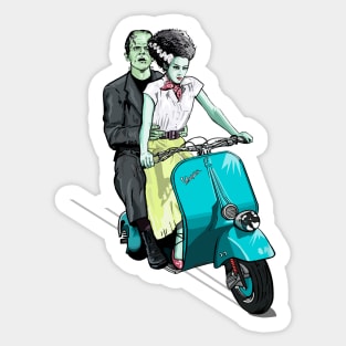 Frankenstein Holiday on scooter Sticker